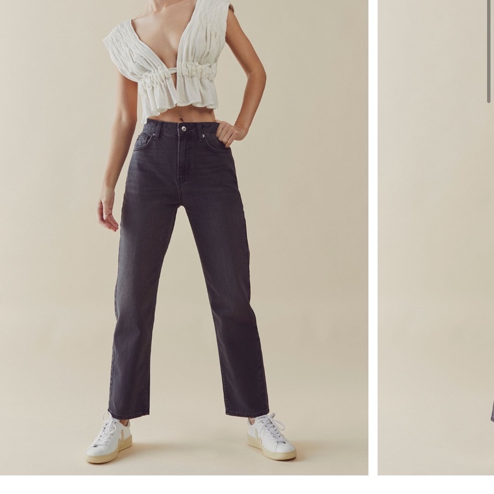 We The Free Pacifica Straight-Leg Jeans true black color